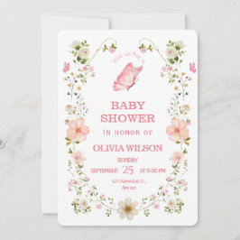 かわいい水彩テディベアが雲の上で眠る赤ちゃんの誕生  招待状