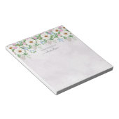 かわいい水彩デイジーフローラ植物書道 ノートパッド (アングル)