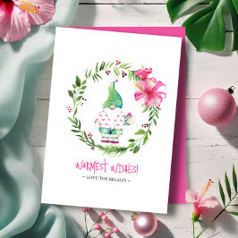 かわいい水彩トロピカルクリスマスカード シーズンカード