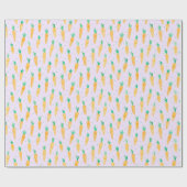 かわいい水彩ニンジン薄紫 ラッピングペーパー (フラット)