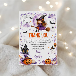 かわいい水彩ハロウィン お誕生日 サンキューカード