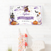 かわいい水彩ハロウィン 誕生日 横断幕 (インサイチュ)
