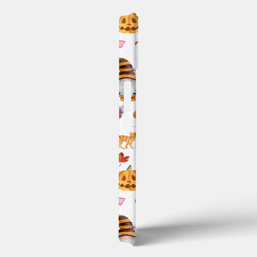 かわいい水彩ハロウィーン格言、カボチャと猫 Case-Mate iPhoneケース (裏面 / 右)