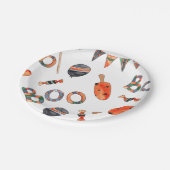 かわいい水彩ハローウィンパーティ ペーパープレート (アングル)