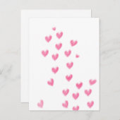 かわいい水彩ハートバレンタインデーはがき ポストカード (正面/裏面)