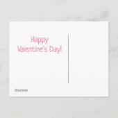 かわいい水彩ハートバレンタインデーはがき ポストカード (裏面)