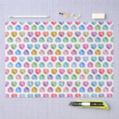 かわいい水彩ハート宝石カラフルおもしろいガーリー 薄葉紙 (クラフト)