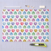 かわいい水彩ハート宝石カラフルおもしろいガーリー 薄葉紙 (クラフト)