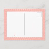 かわいい水彩バニーの女の子がメールでシャワー インビテーションポストカード (裏面)