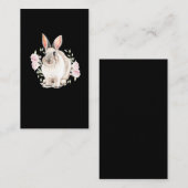 かわいい水彩バニー愛好者イースターデイウサギ 名刺 (正面/裏面)