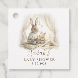 かわいい水彩バニー赤ちゃんシャワー贈り物 フェイバータグ