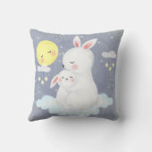 かわいい水彩バニー クッション (裏面)