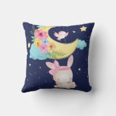 かわいい水彩バニー クッション (裏面)