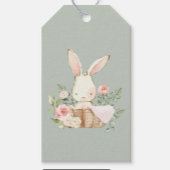 かわいい水彩バニー スクエアペーパーコースター