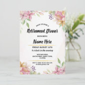 かわいい水彩パステルフラワー還暦パーティー 招待状 (スタンド正面)