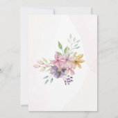 かわいい水彩パステルフラワー還暦パーティー 招待状 (裏面)