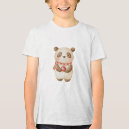 かわいい水彩パンダの保育園イラスト トライブレンドＴシャツ