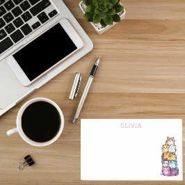 かわいい水彩パーソナライズされた猫好きおもしろい ポストイット