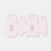 かわいい水彩ピンクの蝶リボン コケティ ホリデーギフト フェイバーボックス (折り畳みなし)