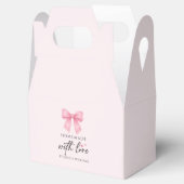 かわいい水彩ピンクの蝶リボン コケティ ホリデーギフト フェイバーボックス (オープン)