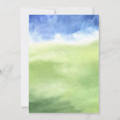 かわいい水彩ファームアニマルズ子供の誕生日 招待状 (裏面)