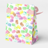 かわいい水彩フランス風マカロン柄 フェイバーボックス (裏面サイド)