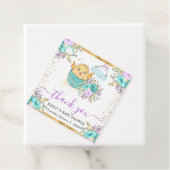 かわいい水彩フローラひよこ&エッグベビーシャワー フェイバータグ (インサイチュ)