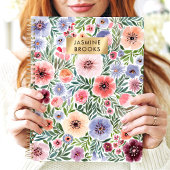 かわいい水彩フローラ名前をカスタムする プランナー手帳