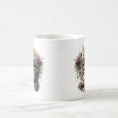 かわいい水彩フローラ猫 コーヒーマグカップ (中央)