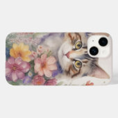 かわいい水彩フローラ猫 Case-Mate iPhoneケース (裏面 (横))