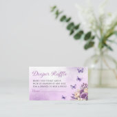 かわいい水彩フローラ赤ちゃんシャワーおむつラッフル エンクロージャーカード (スタンド正面)