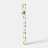 かわいい水彩ブルーベリーの植物柄 iPhoneケース (左側面)
