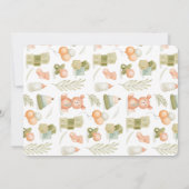 かわいい水彩ベビーおもちゃベビーシャワー 招待状 (裏面)