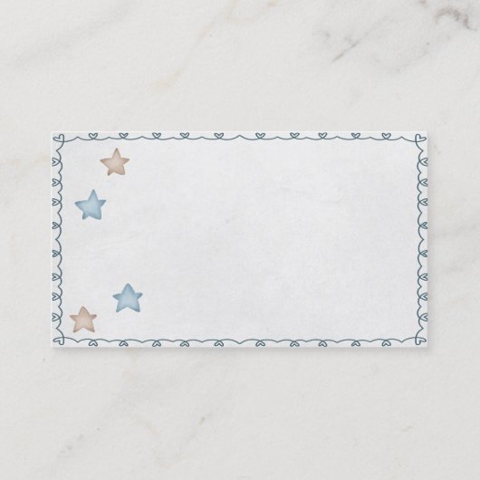 かわいい水彩ベビーエレファントデイケア 名刺 (裏面)