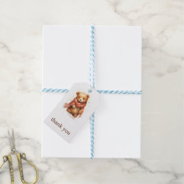 かわいい水彩ベビークマパーティーギフトラベル ギフトタグ