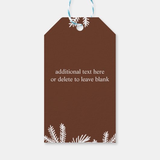 かわいい水彩ベビークマパーティーギフトラベル ギフトタグ (裏面)