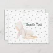 かわいい水彩ベビーシンプルサンキューハガキ ポストカード (正面/裏面)