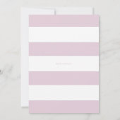 かわいい水彩ベビーゾウ女の子ベビーシャワー 招待状 (裏面)