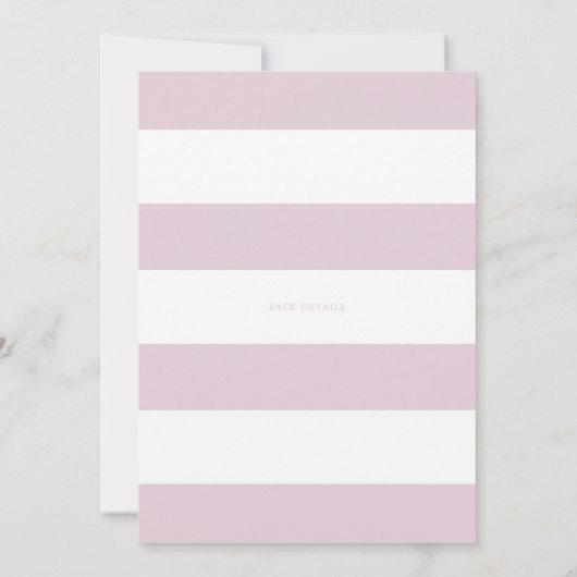 かわいい水彩ベビーゾウ女児ファースト誕生日 招待状 (裏面)