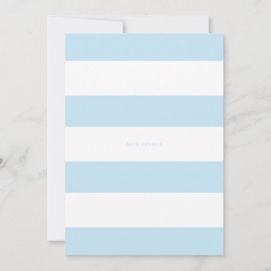 かわいい水彩ベビーゾウ少年ファースト誕生日 招待状 (裏面)