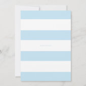 かわいい水彩ベビーゾウ男の子ベイビーシャワー 招待状 (裏面)