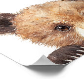 かわいい水彩ベビーベア子供部屋デコール ポスター (角)