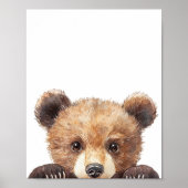 かわいい水彩ベビーベア子供部屋デコール ポスター (正面)