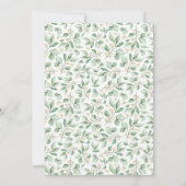 かわいい水彩ベビーラクーンウッドランドベイビーシャワー 招待状 (裏面)