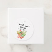 かわいい水彩ベビー恐竜の赤ちゃんシャワー フェイバータグ (インサイチュ)