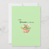 かわいい水彩ベビー恐竜の赤ちゃんシャワー 招待状 (裏面)