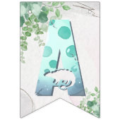 かわいい水彩ベビー恐竜1歳の誕生日 バンティングフラッグ (第3の旗)