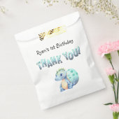 かわいい水彩ベビー恐竜1歳の誕生日 フェイバーバッグ (封をした状態)