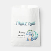 かわいい水彩ベビー恐竜1歳の誕生日 フェイバーバッグ (正面)