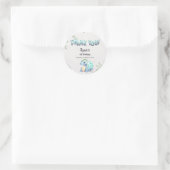 かわいい水彩ベビー恐竜1歳の誕生日 ラウンドシール (バッグ)